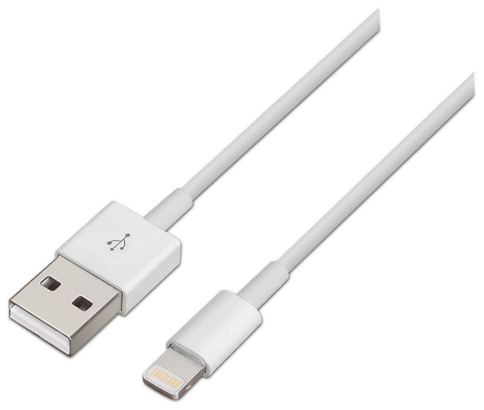 AISENS A102-0035 cable de conector Lightning 1 m Blanco