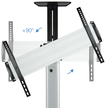 TooQ FS1870M-B soporte para pantalla de senalizacion 94 cm (37'') Negro, Plata