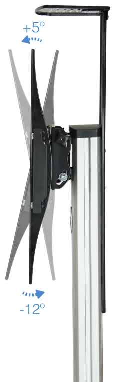 TooQ FS1870M-B soporte para pantalla de senalizacion 94 cm (37'') Negro, Plata