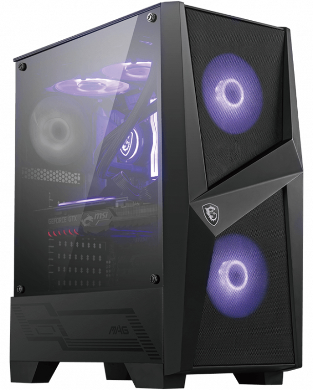MSI MAG Forge 100M Midi Tower Negro, Transparente