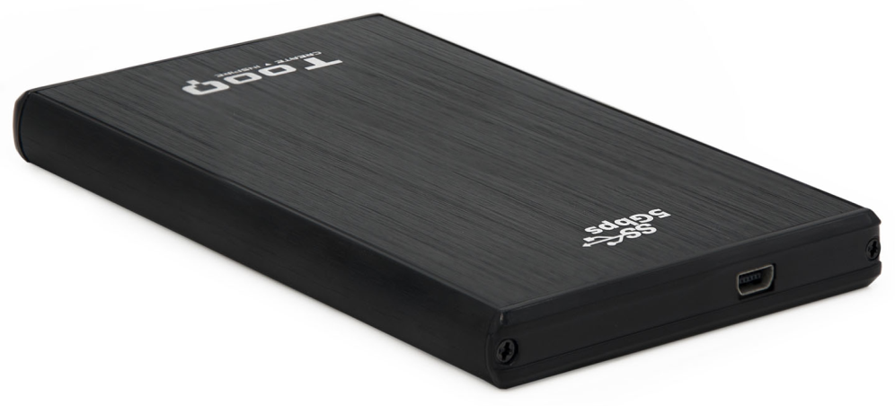 TooQ TQE-2522B caja para disco duro externo Caja de disco duro (HDD) Negro 2.5''