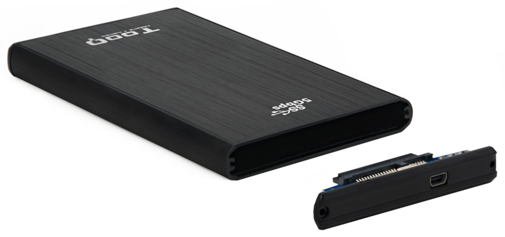 TooQ TQE-2522B caja para disco duro externo Caja de disco duro (HDD) Negro 2.5''