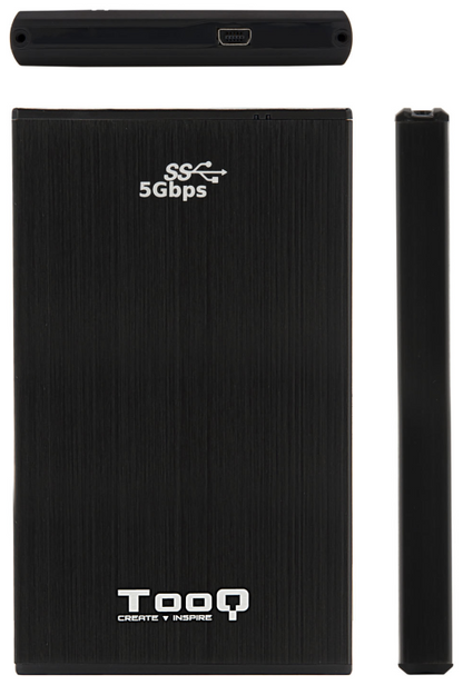 TooQ TQE-2522B caja para disco duro externo Caja de disco duro (HDD) Negro 2.5''