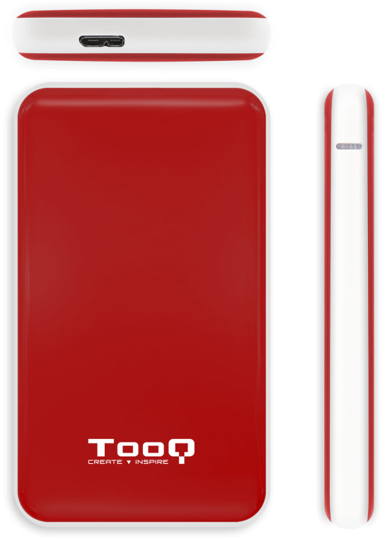 TooQ TQE-2528R caja para disco duro externo Caja externa para unidad de estado solido (SSD) Rojo 2.5''