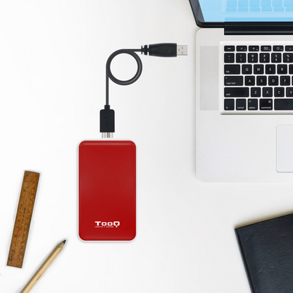 TooQ TQE-2528R caja para disco duro externo Caja externa para unidad de estado solido (SSD) Rojo 2.5''