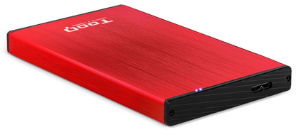 TooQ TQE-2527R caja para disco duro externo Caja de disco duro (HDD) Negro, Rojo 2.5''