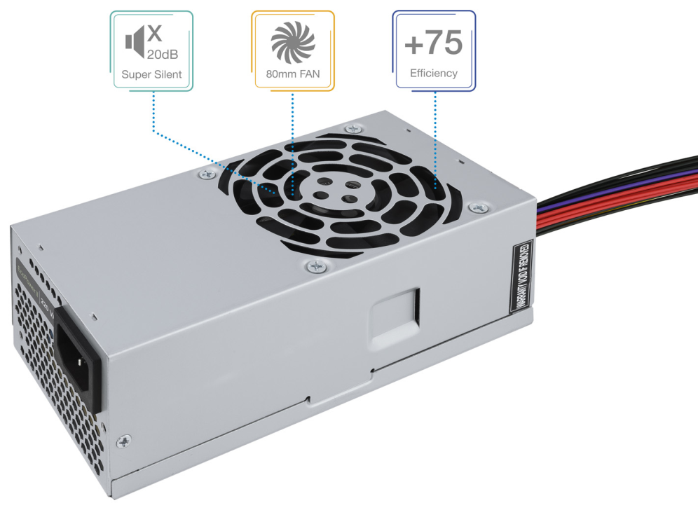 TooQ Ecopower II TFX OEM unidad de fuente de alimentacion 500 W 20+4 pin ATX Plata