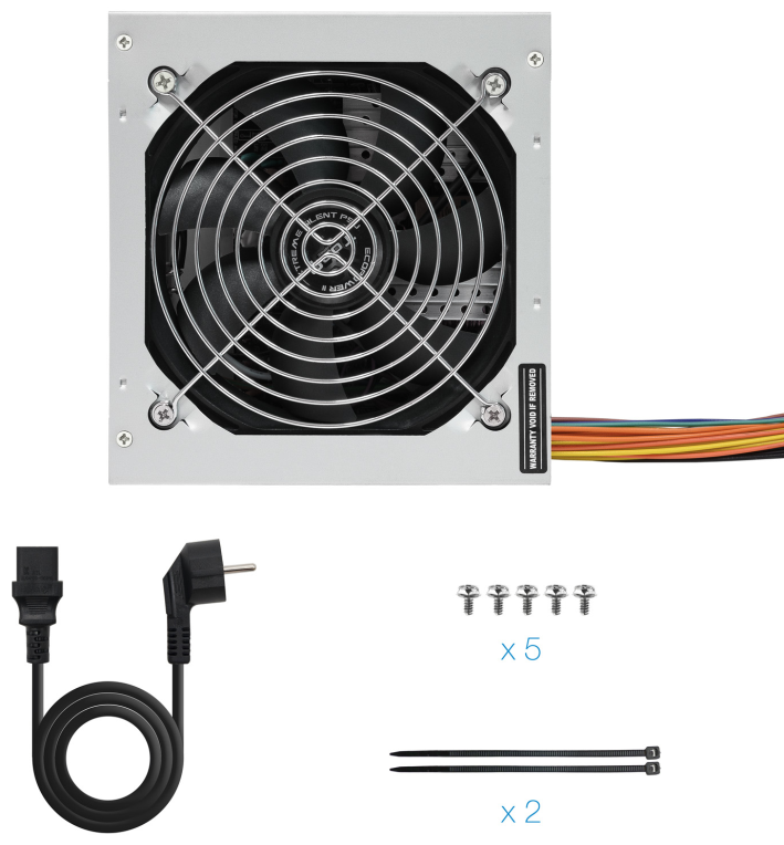TooQ TQEP-500SSE unidad de fuente de alimentacion 500 W 24-pin ATX ATX Plata