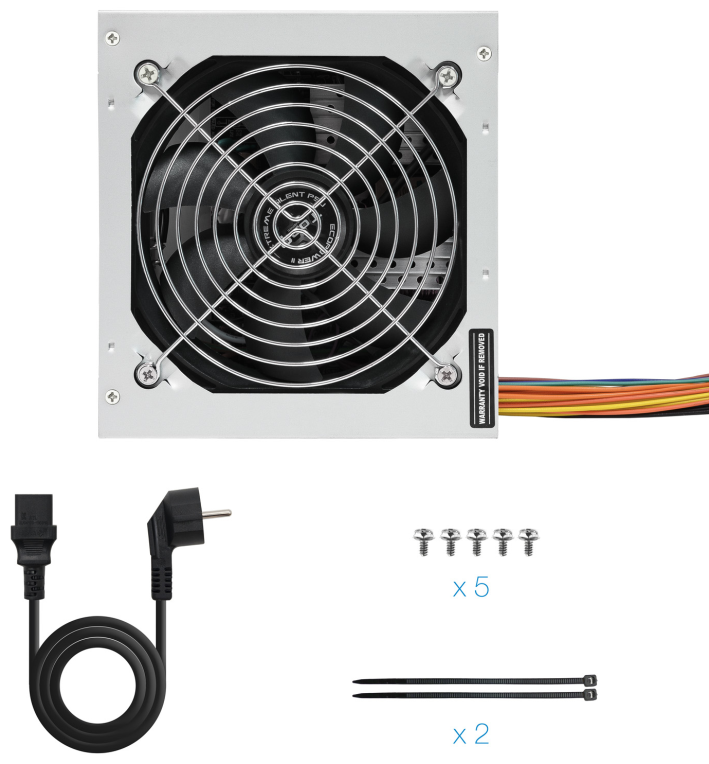 TooQ TQEP-500S-INT unidad de fuente de alimentacion 500 W 24-pin ATX ATX Plata