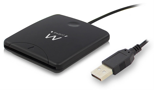 Ewent EW1052 lector de tarjeta inteligente USB USB 2.0 Negro