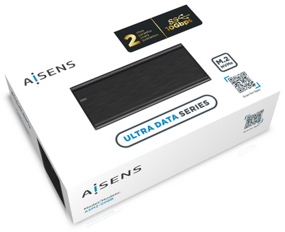 AISENS Caja Externa M.2 (NGFF) ASM2-008B NVMe a USB3.2 Gen2, Negra