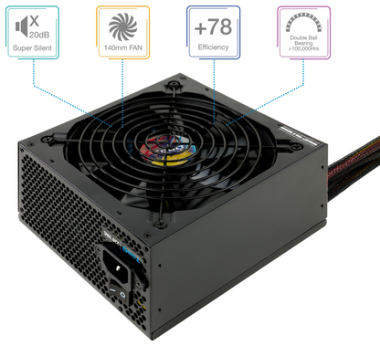 TooQ TQAPOLO-750SP unidad de fuente de alimentacion 750 W 20+4 pin ATX ATX Negro