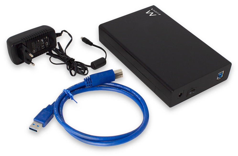 Ewent EW7056 caja para disco duro externo Caja de disco duro (HDD) Negro 3.5''