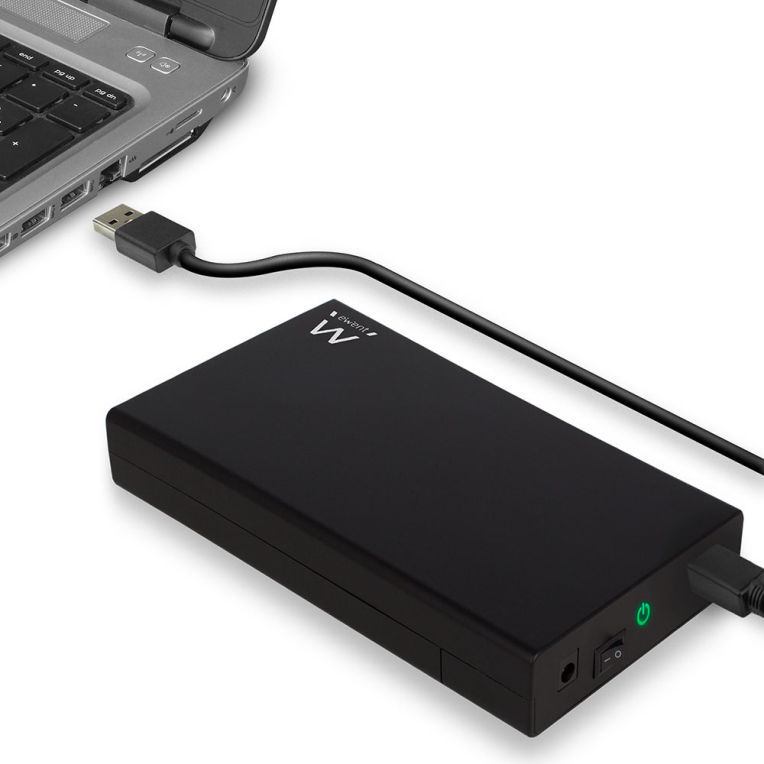 Ewent EW7056 caja para disco duro externo Caja de disco duro (HDD) Negro 3.5''
