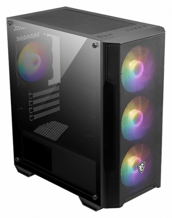 MSI MAG Forge M100A Micro Torre Negro, Transparente
