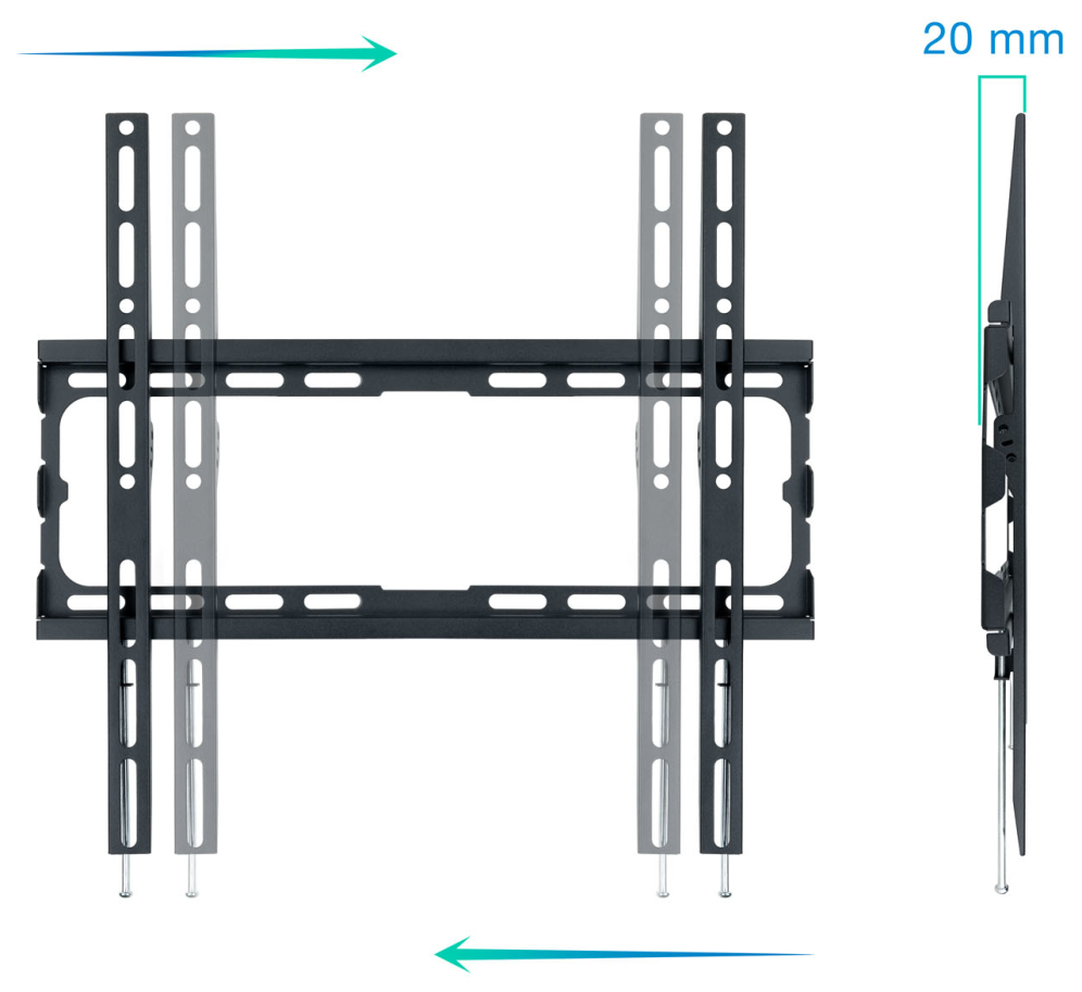 TooQ LP1070F-B soporte para TV 177,8 cm (70'') Negro