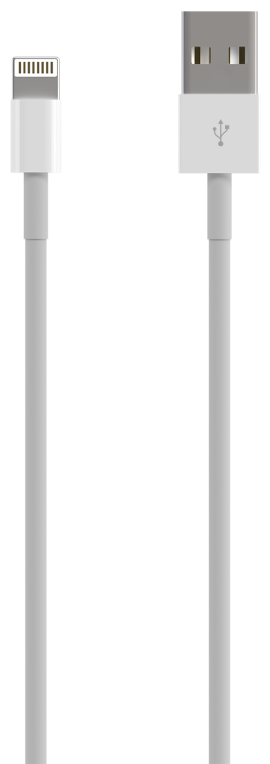 AISENS Cable Lightning A USB 2.0, Lightning/M-USB A/M, Blanco, 0.5 m