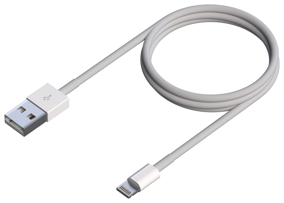 AISENS Cable Lightning A USB 2.0, Lightning/M-USB A/M, Blanco, 0.5 m