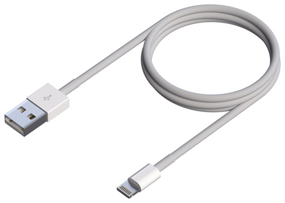 AISENS Cable Lightning A USB 2.0, Lightning/M-USB A/M, Blanco, 0.5 m