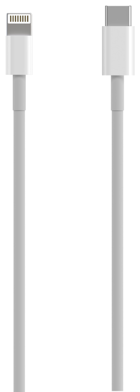 AISENS Cable USB 2.0 USB-C A Lightning PD 2A, Lightning/M-USB-C/M, Blanco, 0.5 m