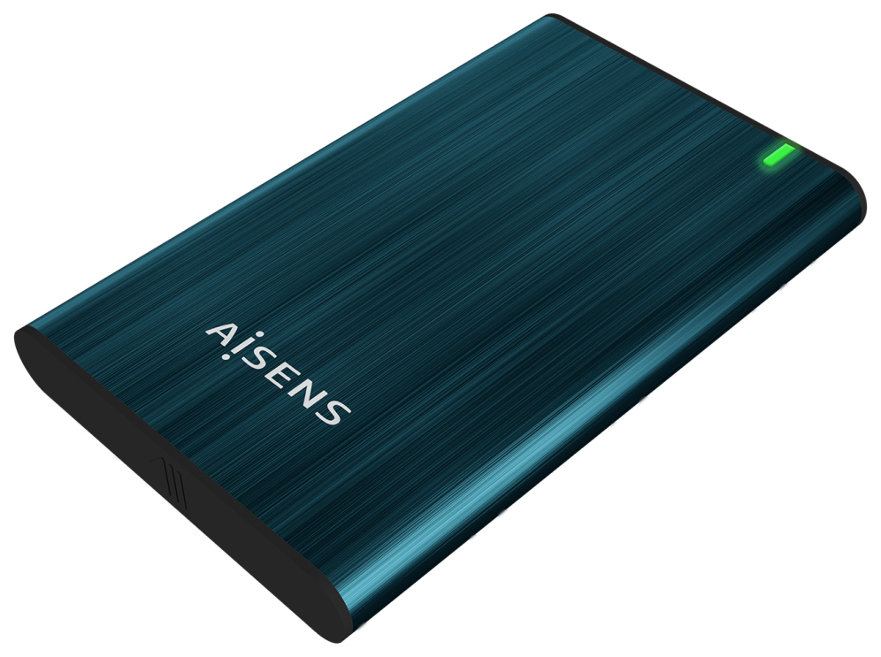 AISENS Caja Externa 2.5'' ASE-2525PB 9.5 mm SATA A USB 3.0/USB 3.1 Gen1, Azul Pacifico