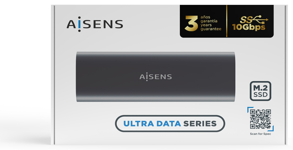 AISENS ASM2-015GR caja para disco duro externo Caja externa para unidad de estado solido (SSD) Gris M.2