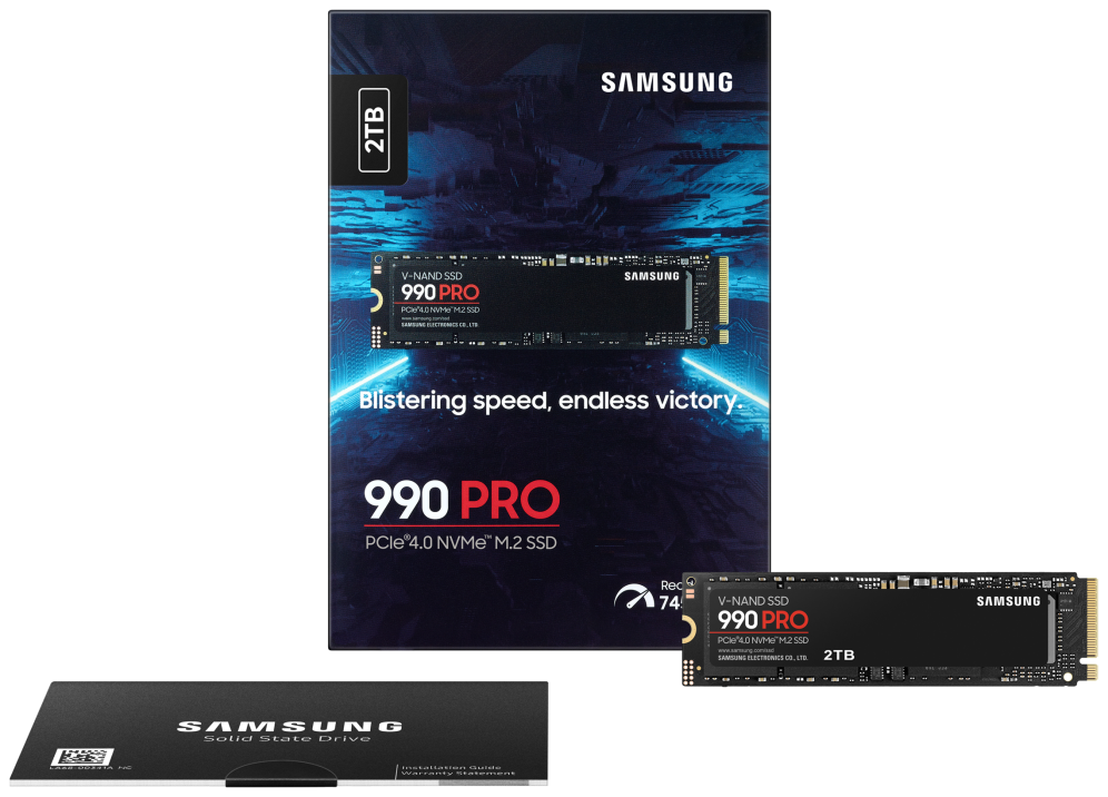 Samsung 990 PRO 2 TB M.2 PCI Express 4.0 NVMe V-NAND MLC
