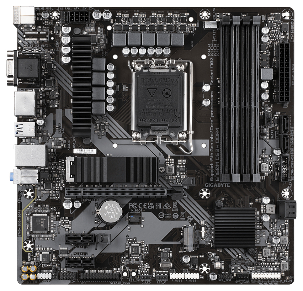 GIGABYTE B760M DS3H DDR4 Placa base