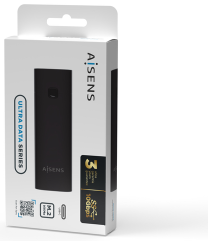 AISENS Caja Externa M.2 (NGFF) ASM2-020B NVMe a USB3.2 GEN2, Negra
