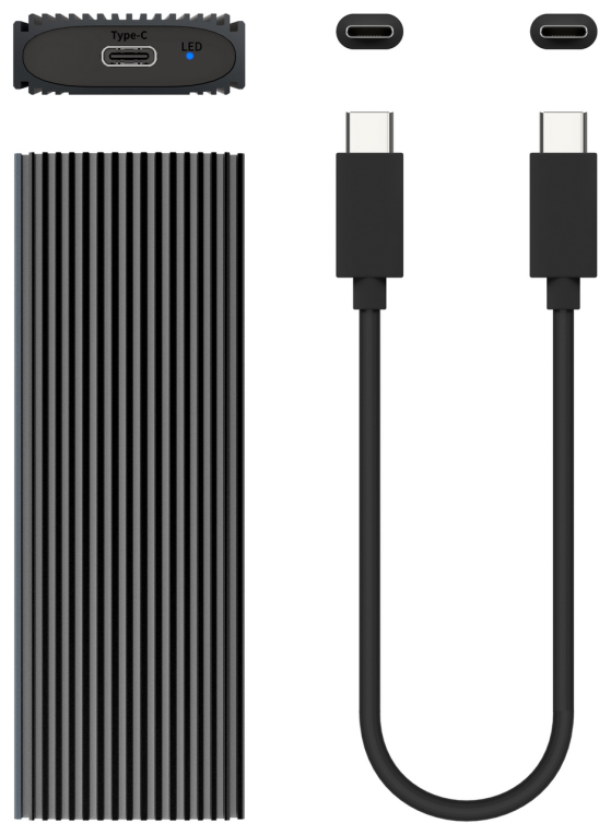 AISENS Caja Externa M.2 (NGFF) ASM2-023GR NVMe A USB3.2 Gen2, Gris