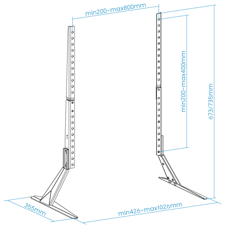 TooQ Soporte de mesa para pantallas 23a-75a