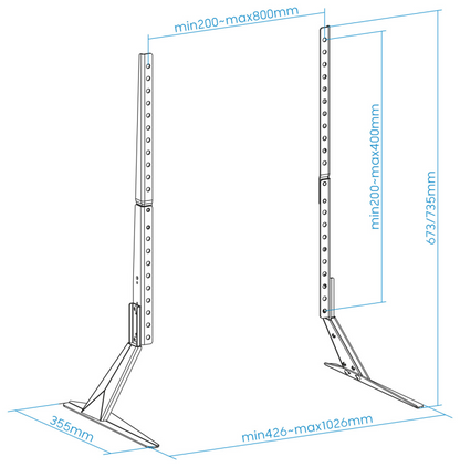 TooQ Soporte de mesa para pantallas 23a-75a