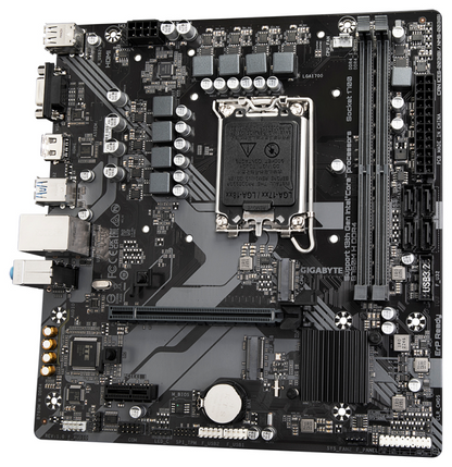 GIGABYTE B760M H DDR4 Placa base - Soporta CPUs Intel Core de 14ª generación, VRM digital de 6+1+1 fases, hasta 3200MHz DDR4 (OC), 2xPCIe 4.0 M.2, GbE LAN, USB 3.2 Gen1