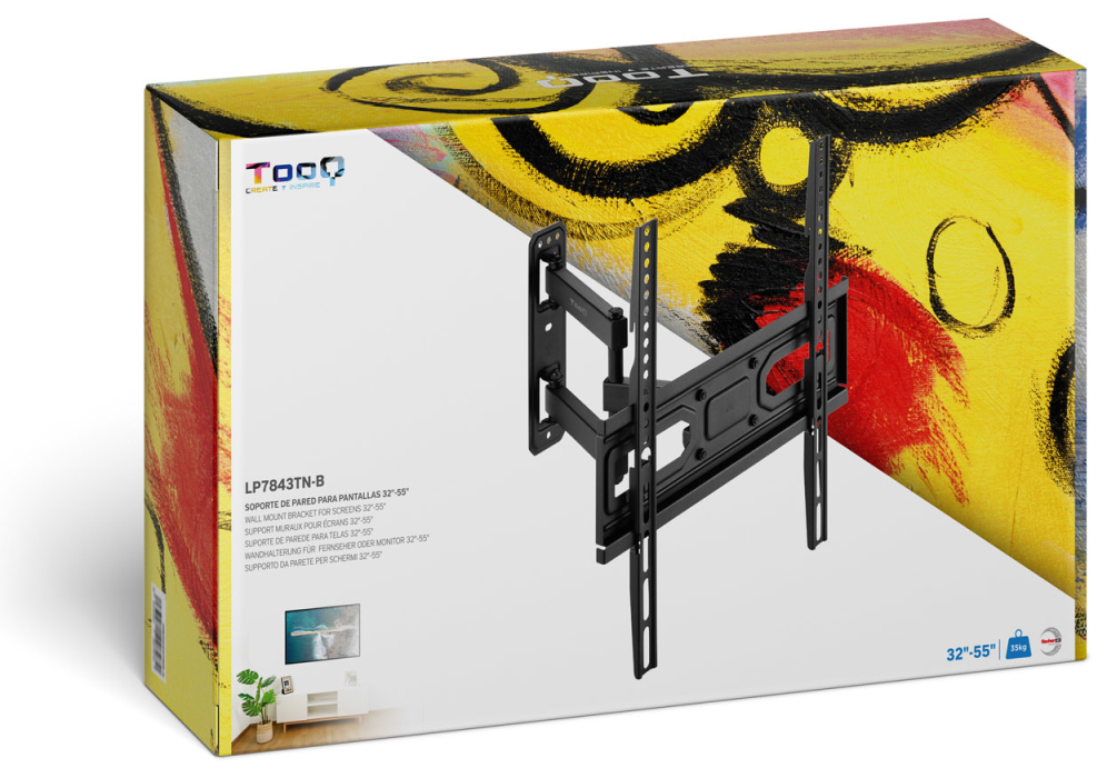 TooQ Soporte de pared para pantallas 32a- 55a