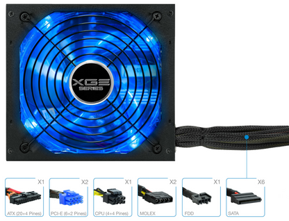 TooQ TQXGEII-700SAP unidad de fuente de alimentacion 700 W 20+4 pin ATX ATX Negro