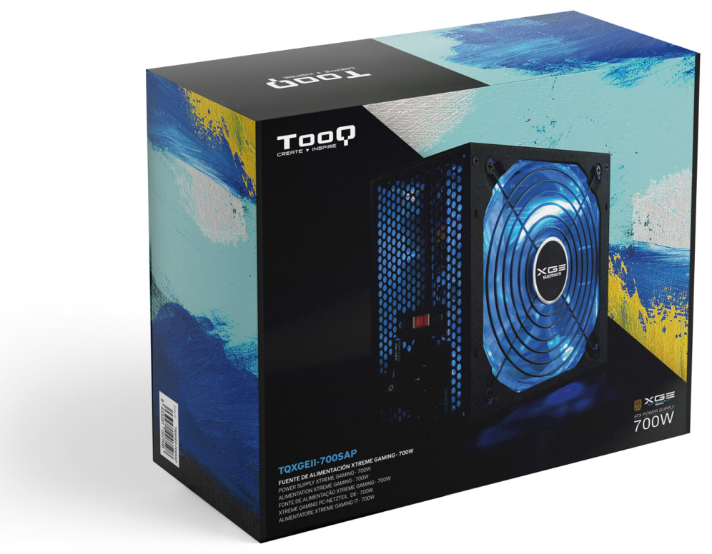 TooQ TQXGEII-700SAP unidad de fuente de alimentacion 700 W 20+4 pin ATX ATX Negro