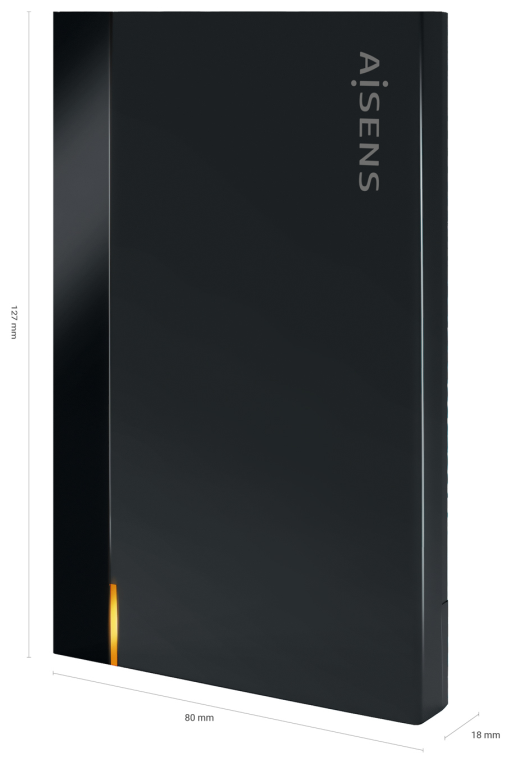 AISENS Caja Externa 2,5? ASE-2524B 9.5mm SATA a USB 3.0/USB3.1 Gen1, Negra
