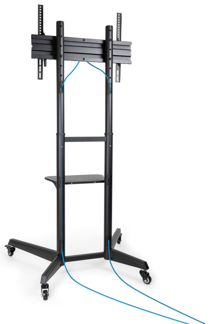 TooQ RAMSAS Soporte de Suelo con Ruedas para Pantallas 37''- 70'', Negro