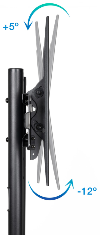 TooQ RAMSAS Soporte de Suelo con Ruedas para Pantallas 37''- 70'', Negro