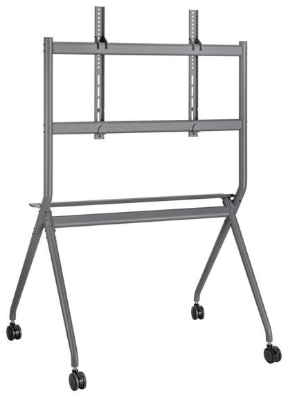 AISENS Soporte De Suelo Pro Con Rueda, 1 Bandeja Para Pantalla Interactiva/TV 120kg De 50-86, Negro