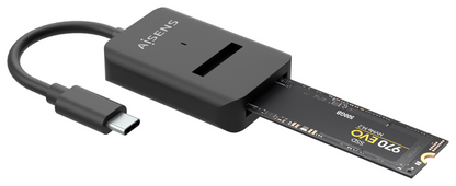 AISENS USB-C Dock M.2 (NGFF) ASUC-M2D011-BK SATA/NVMe A USB3.1 Gen2, Negra