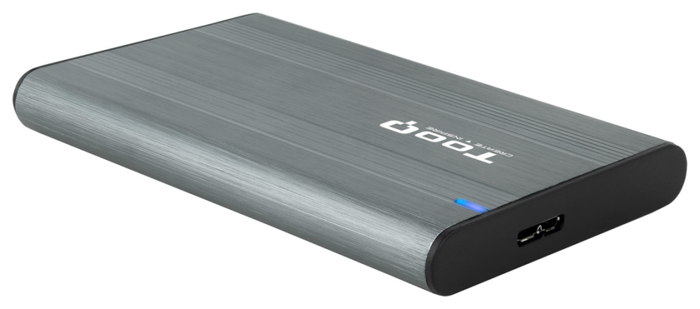 TooQ Caja Externa para Discos de 2,5a HDD/SSD, Gris