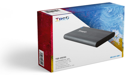 TooQ Caja Externa para Discos de 2,5a HDD/SSD, Gris