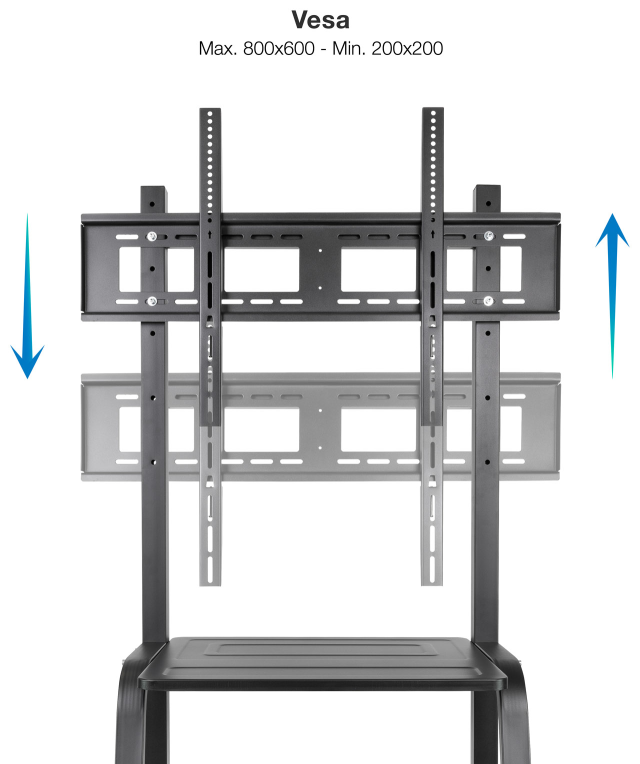 TooQ Coloso Soporte de Suelo con Ruedas para Pantalla 37''-100''