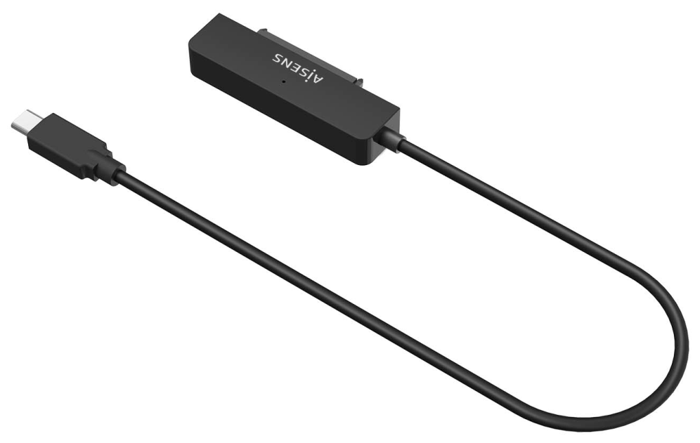 AISENS Adaptador SATA a USB-C USB3.0/USB3.1 Gen1 para Discos Duros 2.5?, Negro