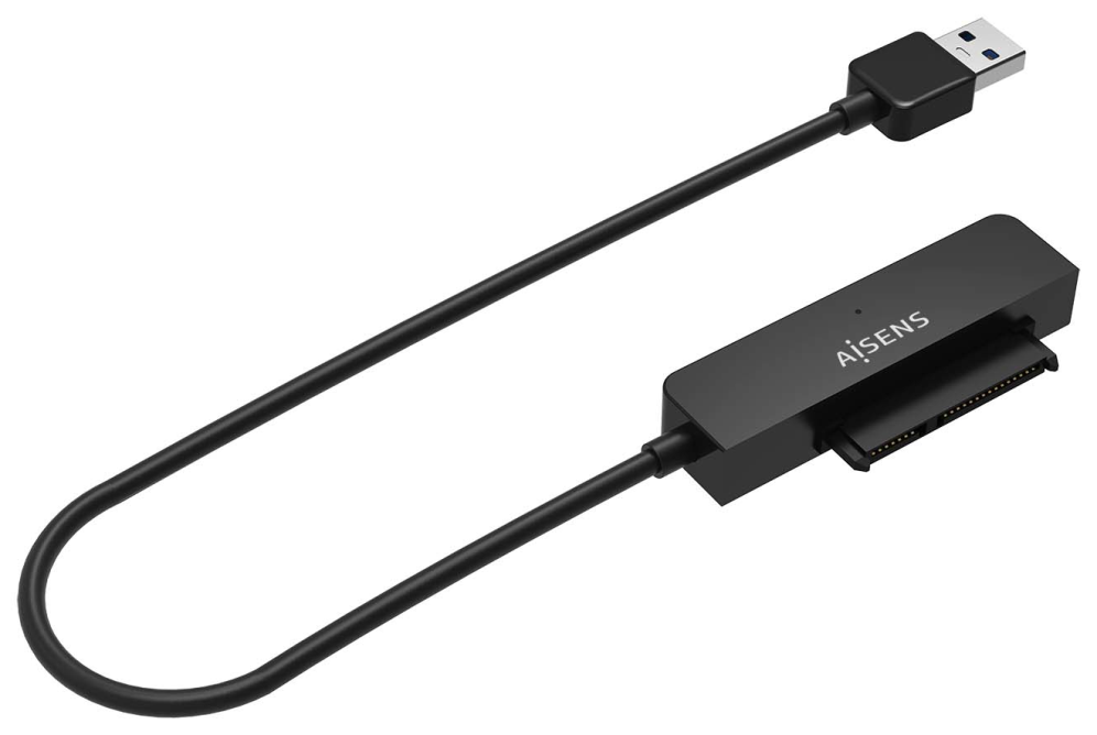 AISENS Adaptador SATA a USB-A USB3.0/USB3.1 Gen1 para Discos Duros 2.5?, Negro