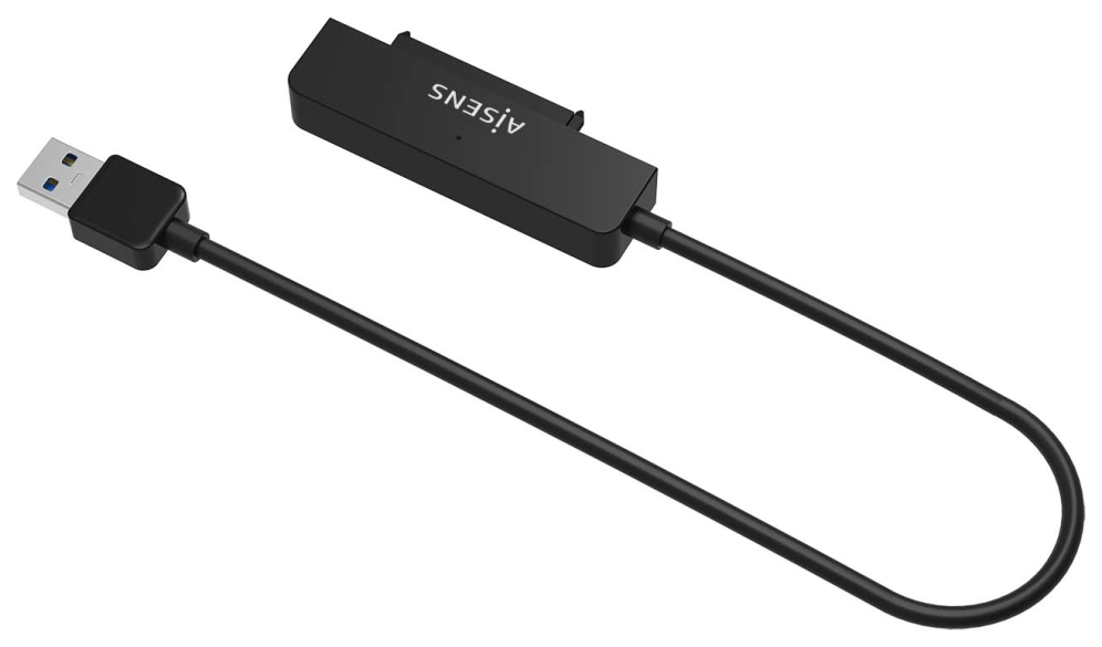 AISENS Adaptador SATA a USB-A USB3.0/USB3.1 Gen1 para Discos Duros 2.5?, Negro