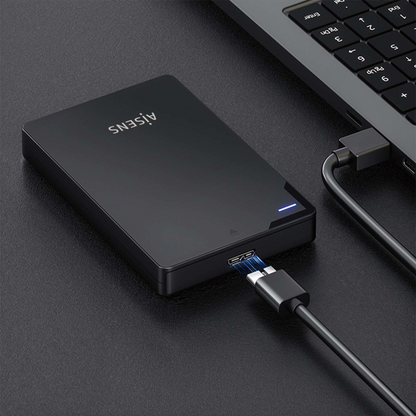AISENS Caja Externa 2,5? 9.5mm SATA a USB 3.0/USB3.1 Gen1, Negra
