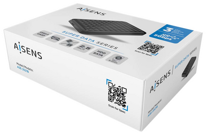 AISENS Caja Externa 2,5? 9.5mm SATA a USB3.0/USB3.1 Gen1, Negra