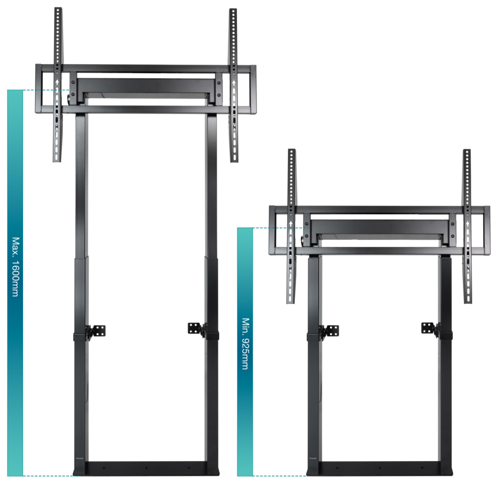 TooQ HIPERIAN Soporte de Suelo/Pared Fijo para Pantallas 55''-100'', Negro